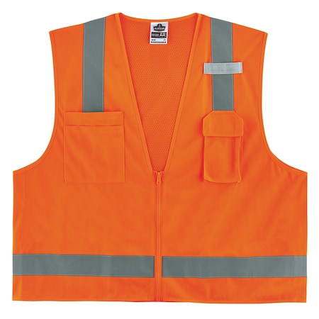 3XL Orange Economy Surveyors Vest Class 2 - Single Size